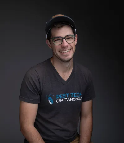 Dan, in a Pest Tech cap and T-shirt